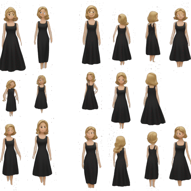 minimalistic black dress emoji