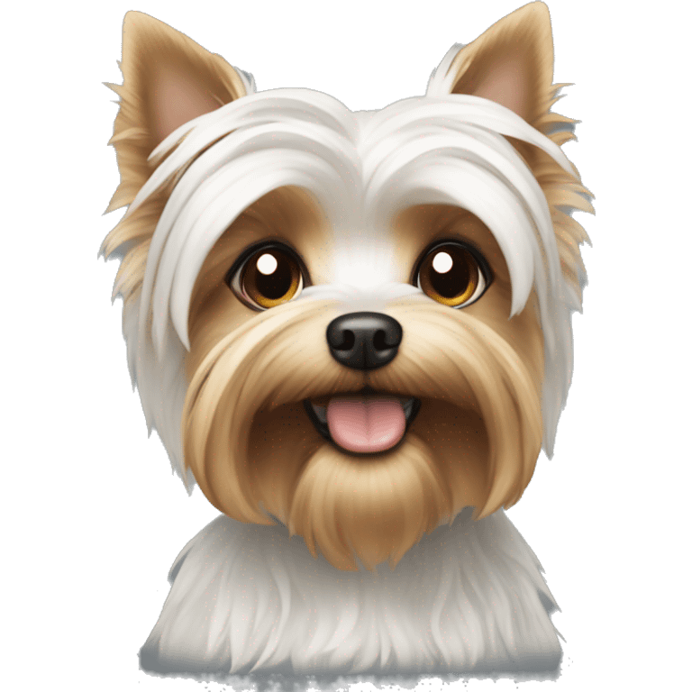 White yorkie dog emoji