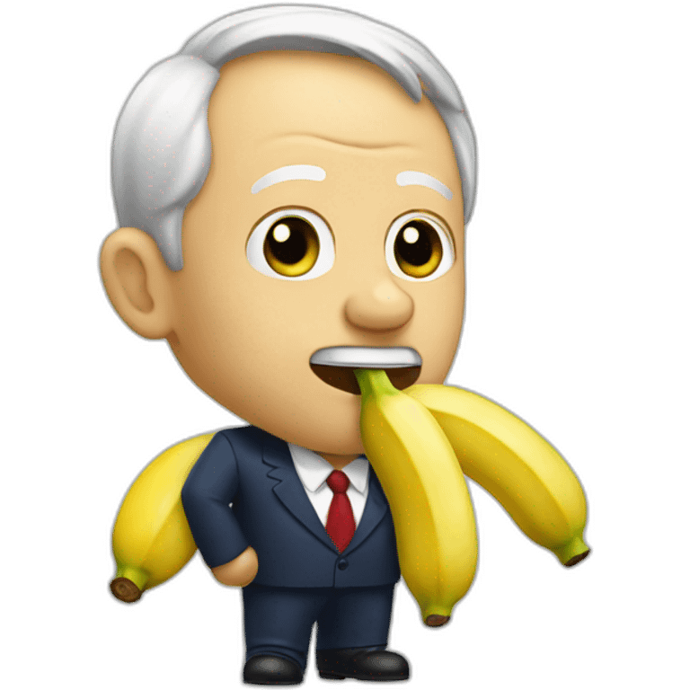 political man eats banana emoji