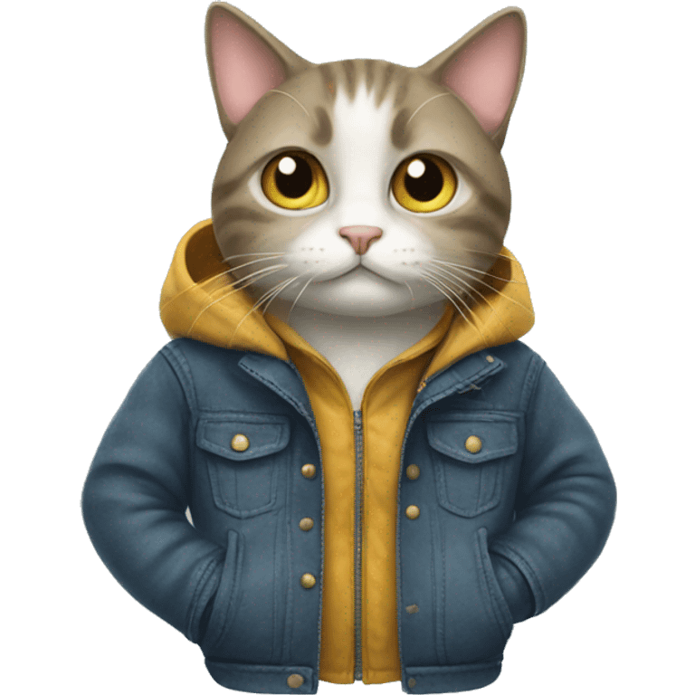 cat with jacket emoji