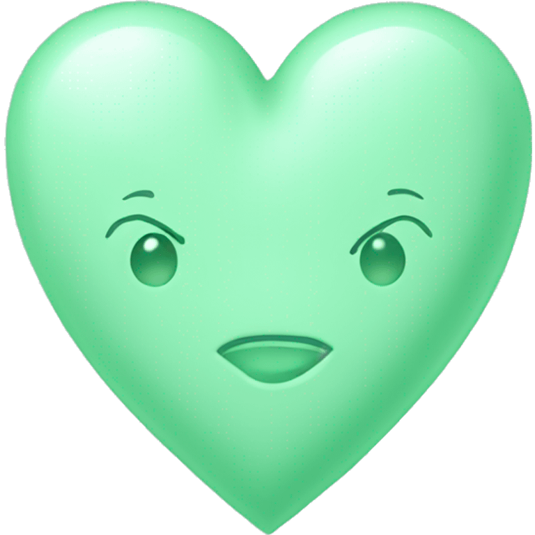 Mint cream color heart emoji