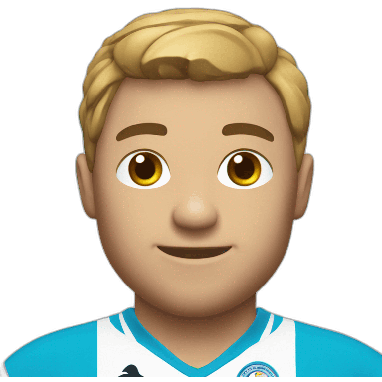 Personnage avec le maillot de Marseille emoji