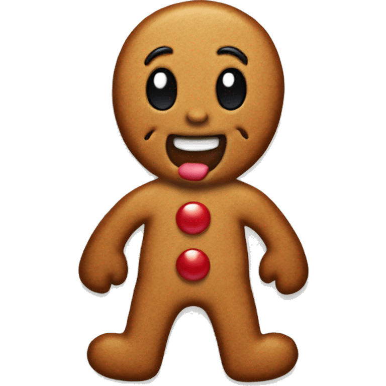 gingerbread man wearing mickey mouse ears no clothes emoji