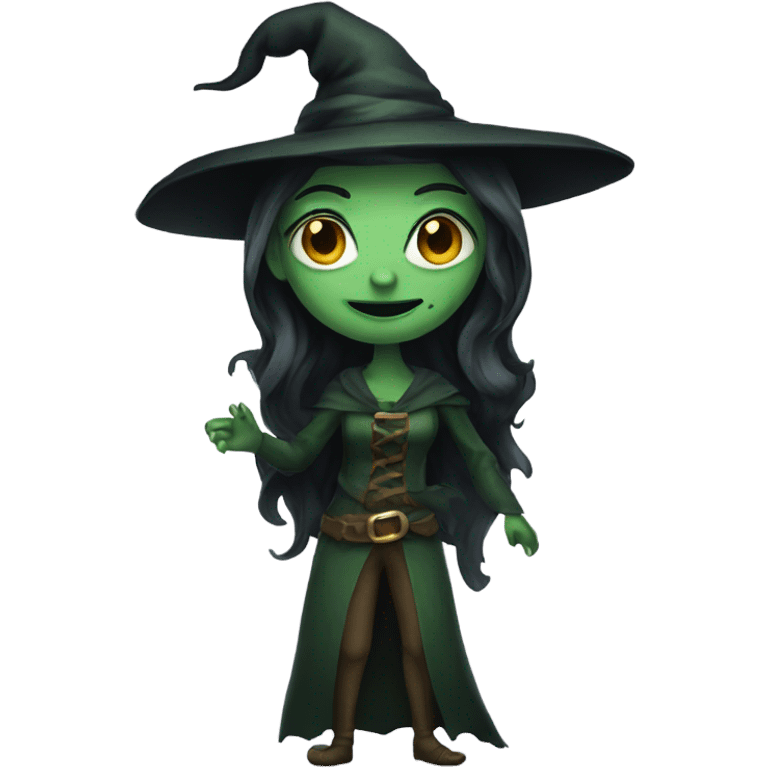 green skin witch emoji