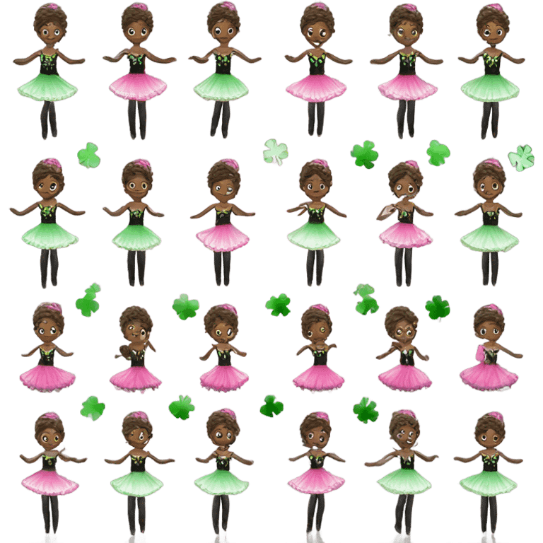 Merry Christmas Irish dancer with pink green and black emoji