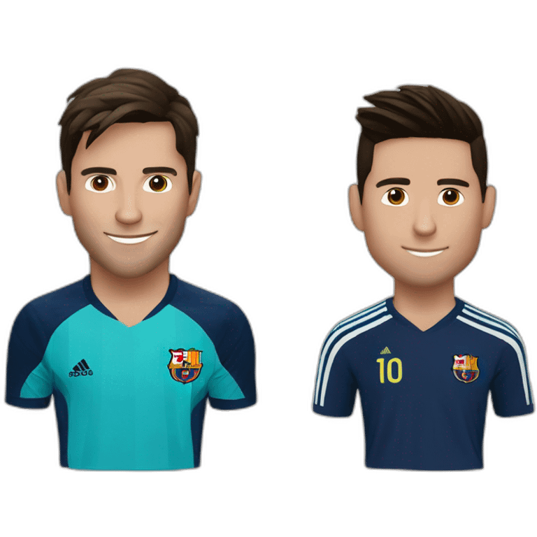 messi y cristiano ronaldo emoji