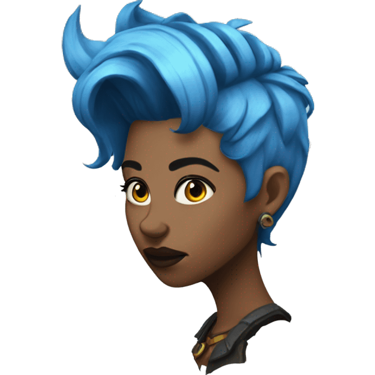 Junkerqueen blue hair emoji