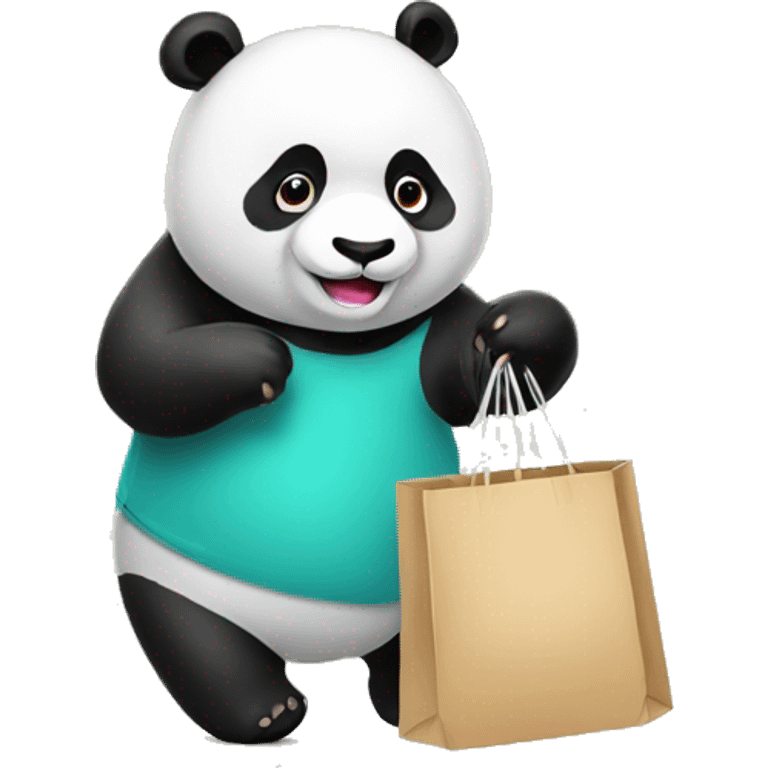 panda shopping emoji