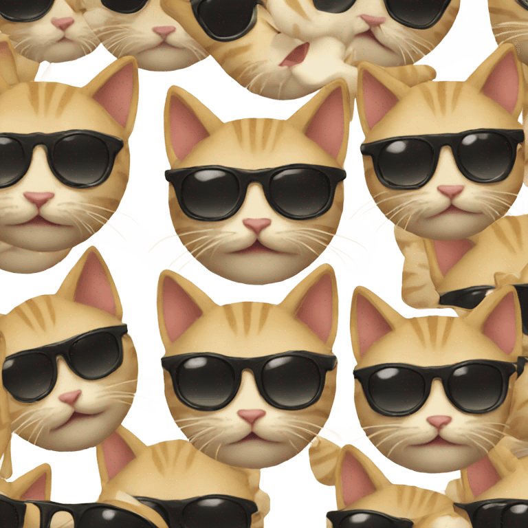 Cat with sunglasses emoji