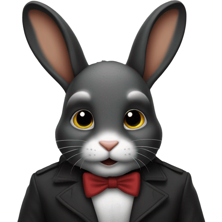 Lapin noir emoji