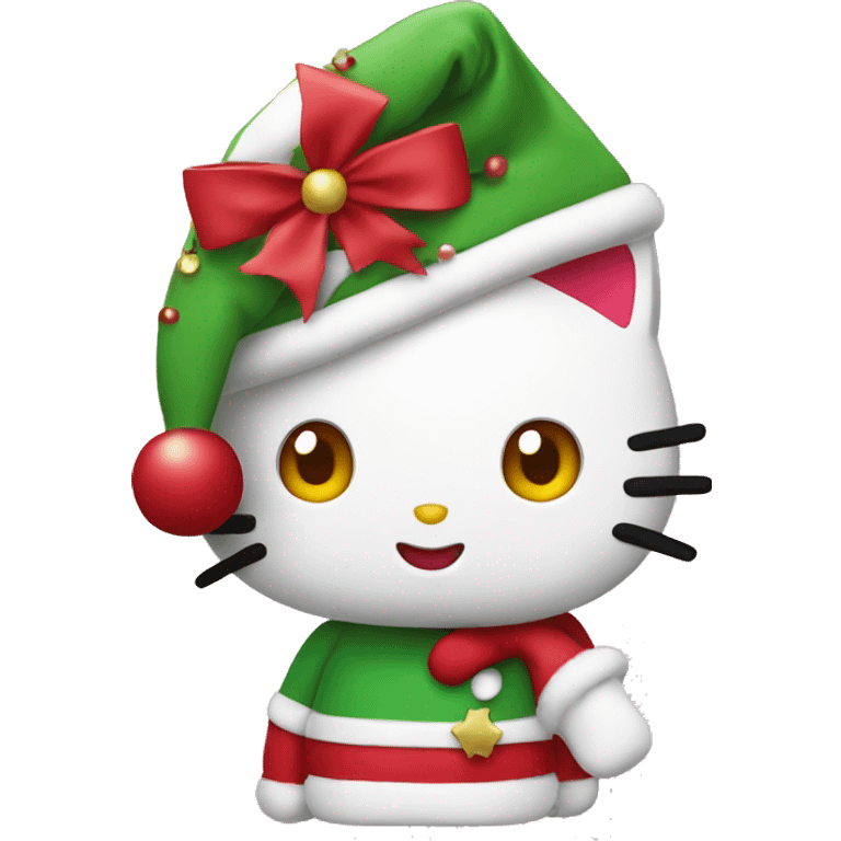 christmas hello kitty emoji