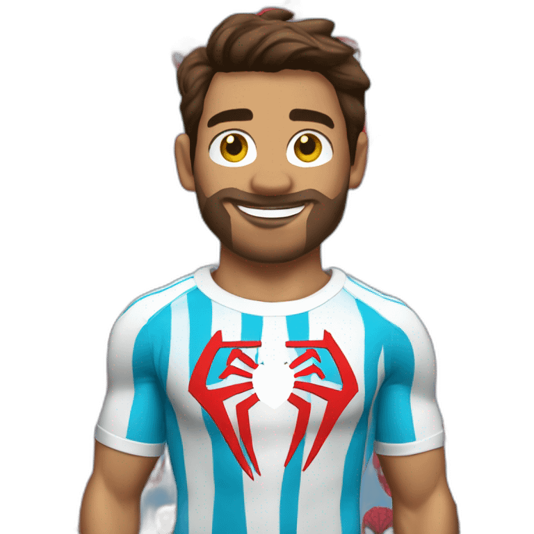 Spiderman con camiseta argentina emoji