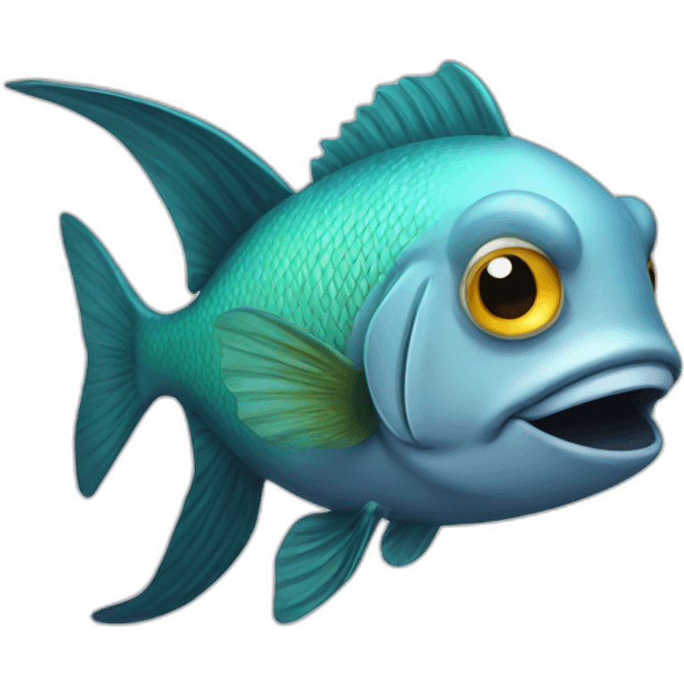 a fish with cal emoji