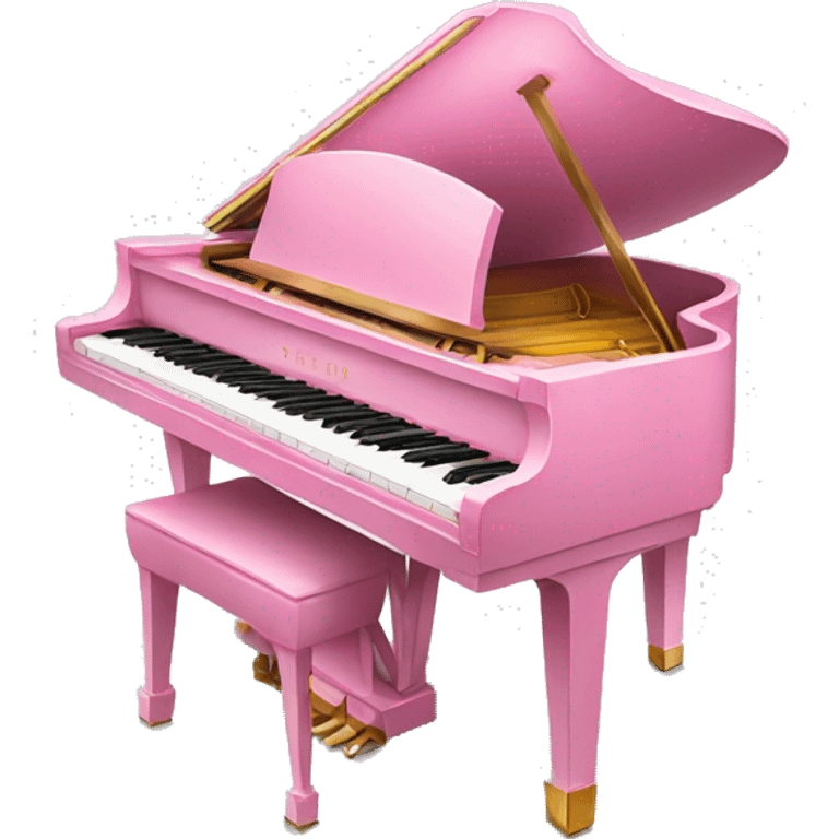 Pink Steinway piano emoji