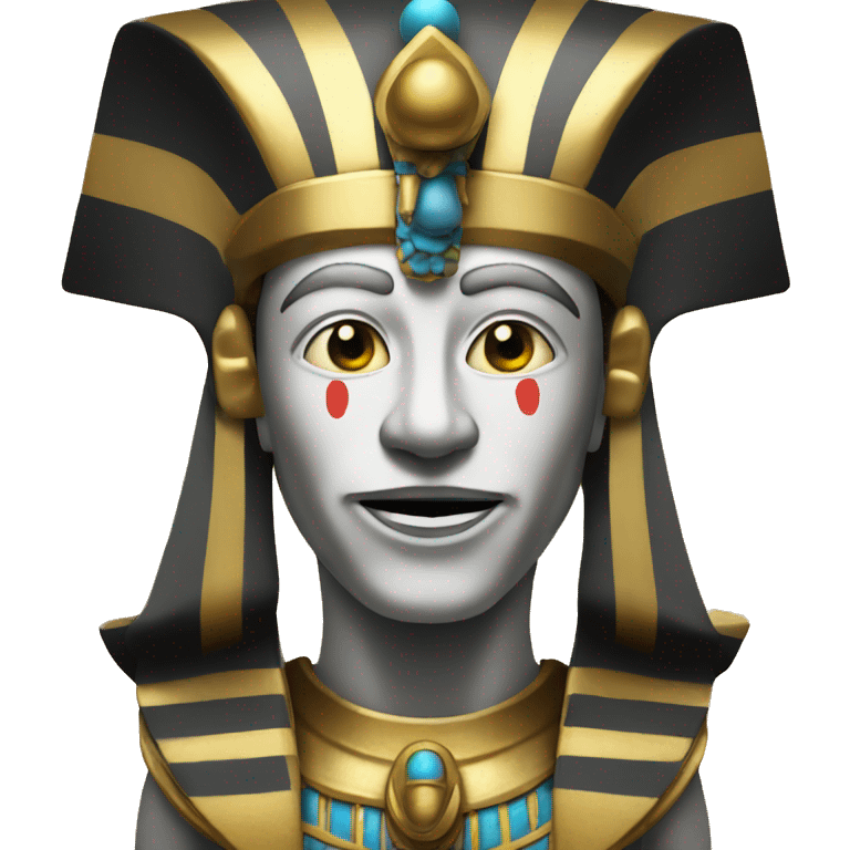 pharaoh with clown face emoji