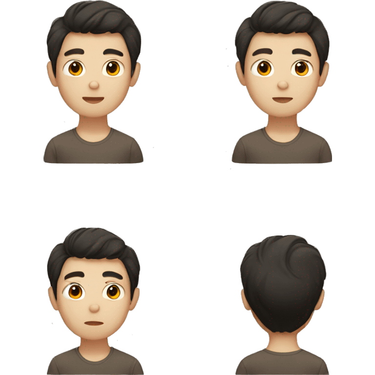 boy with brown hair chinese emoji