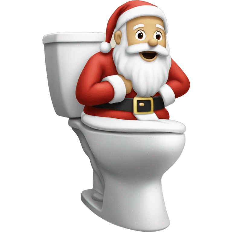 Santa on toilet emoji