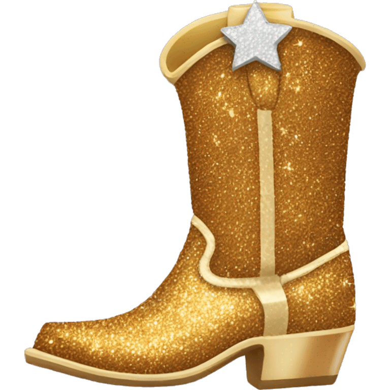 glittery cowboy boot emoji