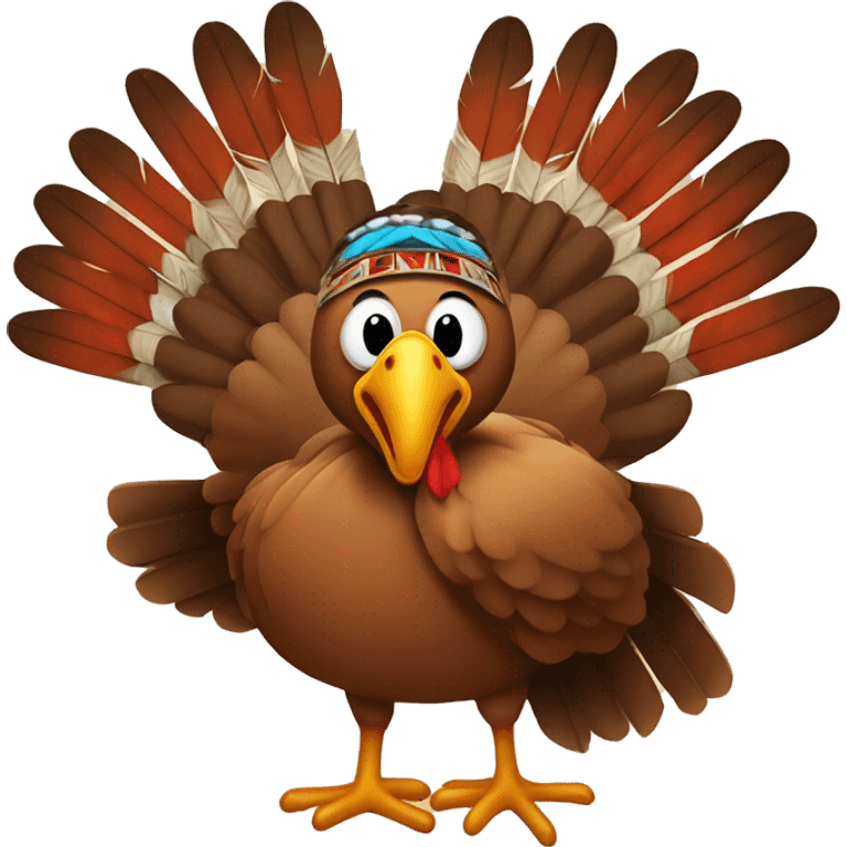 Turkey with Native American  emoji