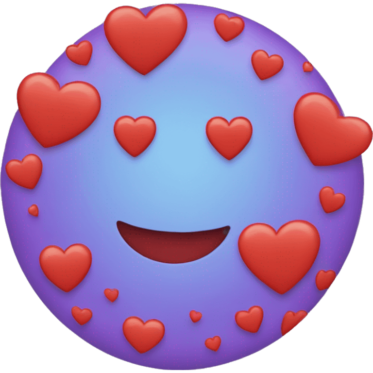 Un círculo adentro un corazón  emoji