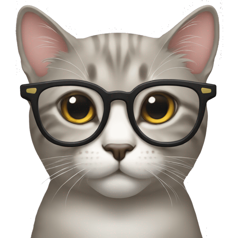 Gato con lentes  emoji