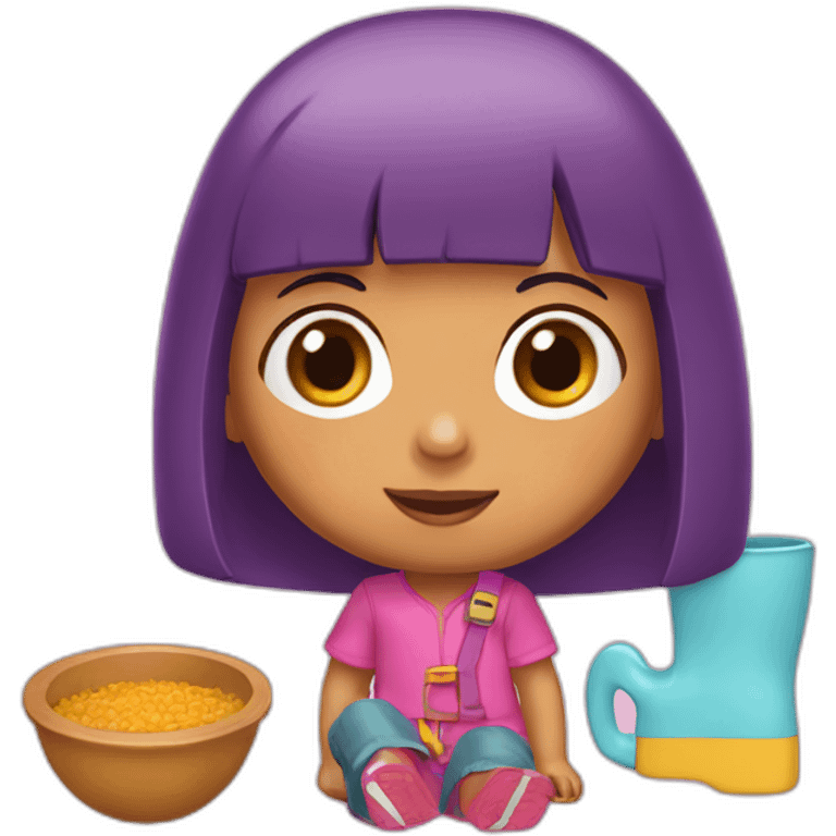 Dora with babouche emoji