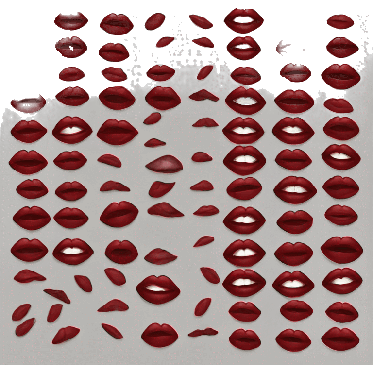 Dark red kiss emoji