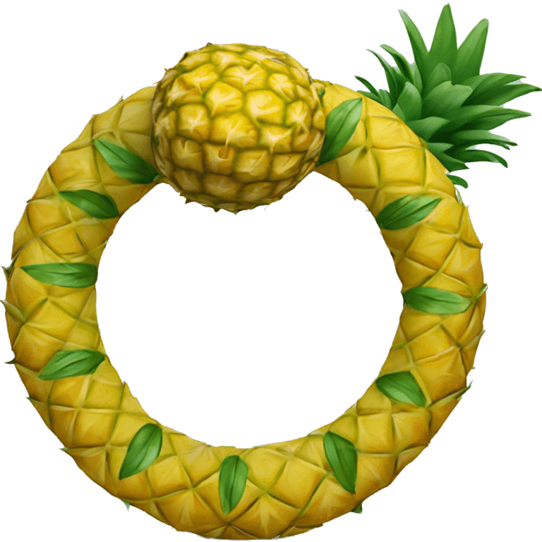 Pineapple in as rubber ring emoji