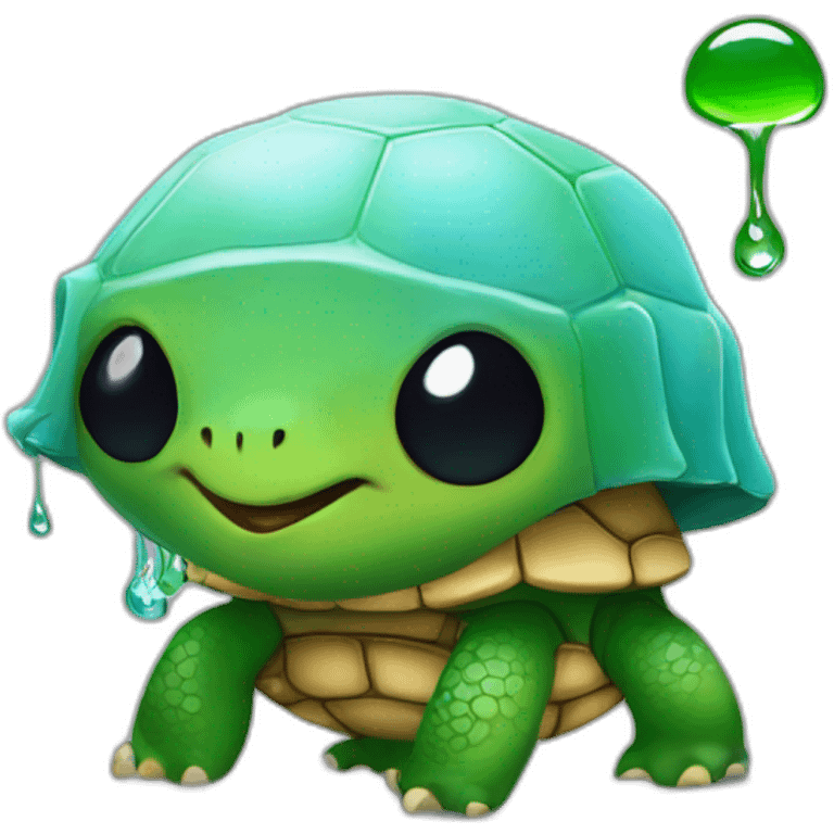 rap turtle with y2k drip emoji