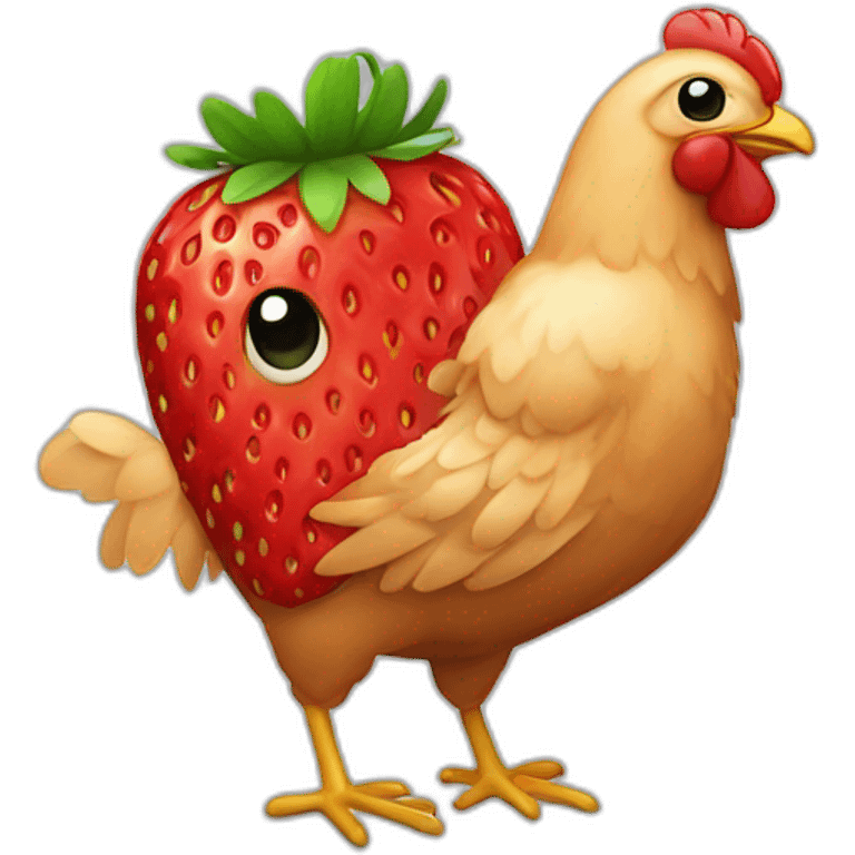 stawberry chicken emoji