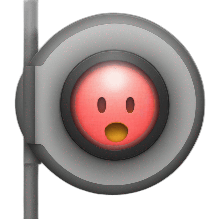 red light with light beem emoji