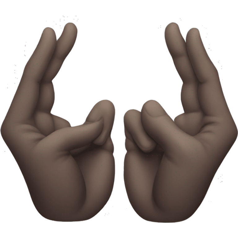 Make a handsign that looks like the hand sign of a domain expansion that looks like two hands making a shrine emoji