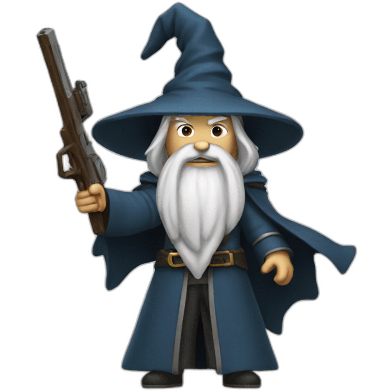 Wizard with gun emoji