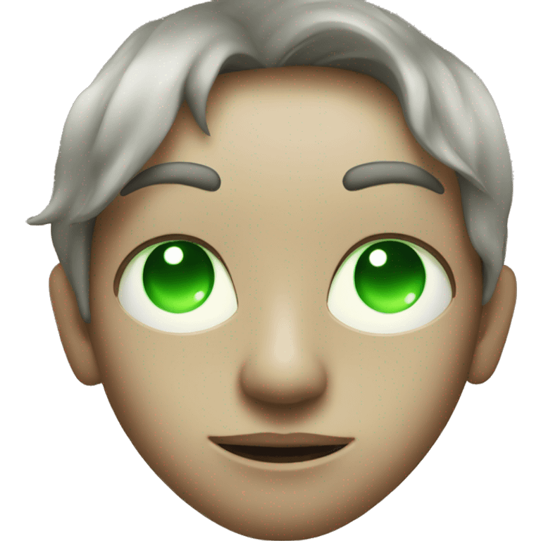 Face with glowing green eyes emoji