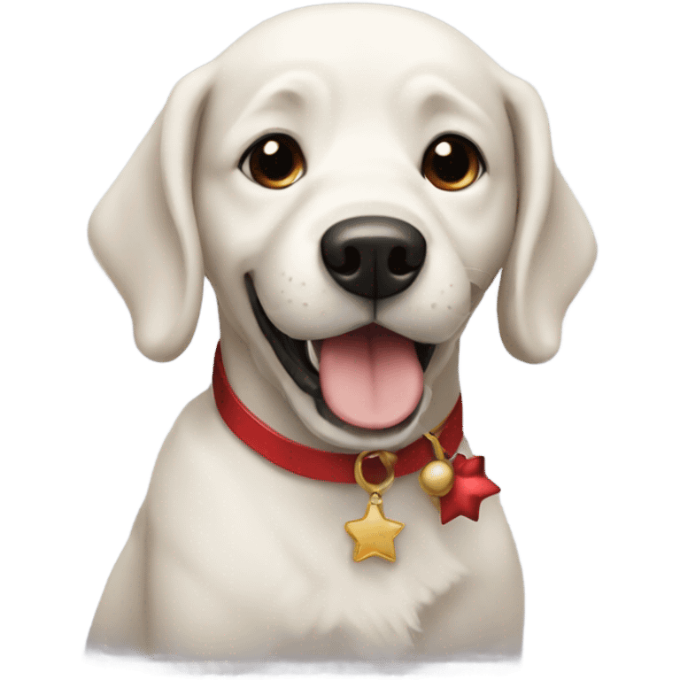 Dog wishing merry Christmas  emoji