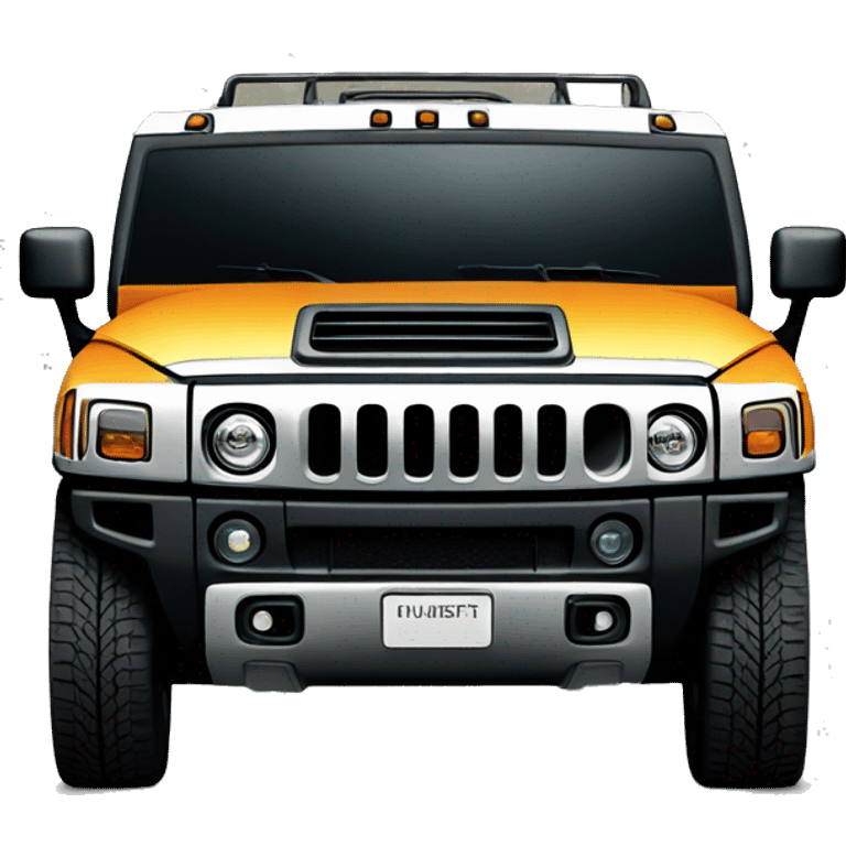 Front view of A hummer car  emoji