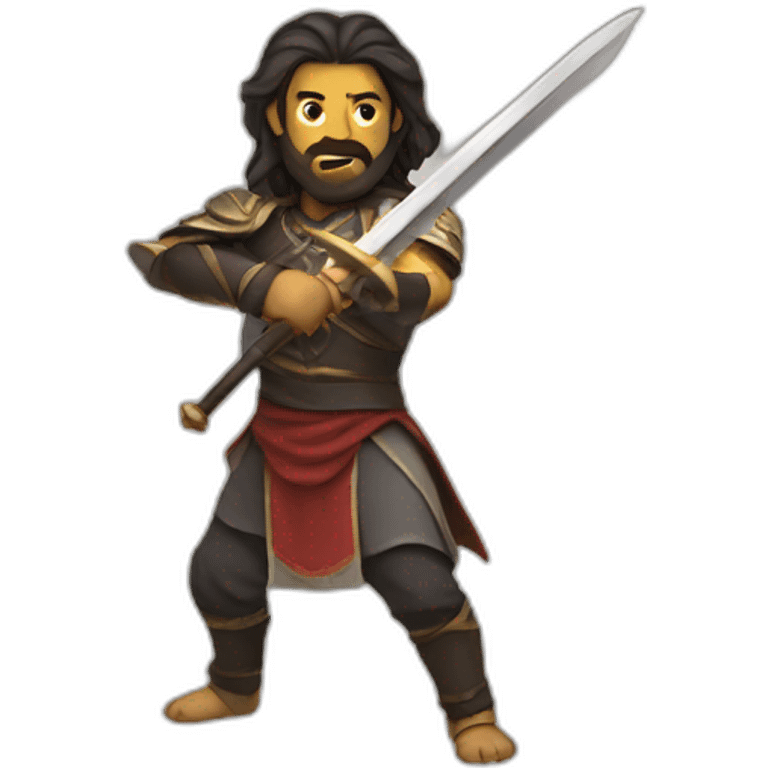 Salaar with sword emoji