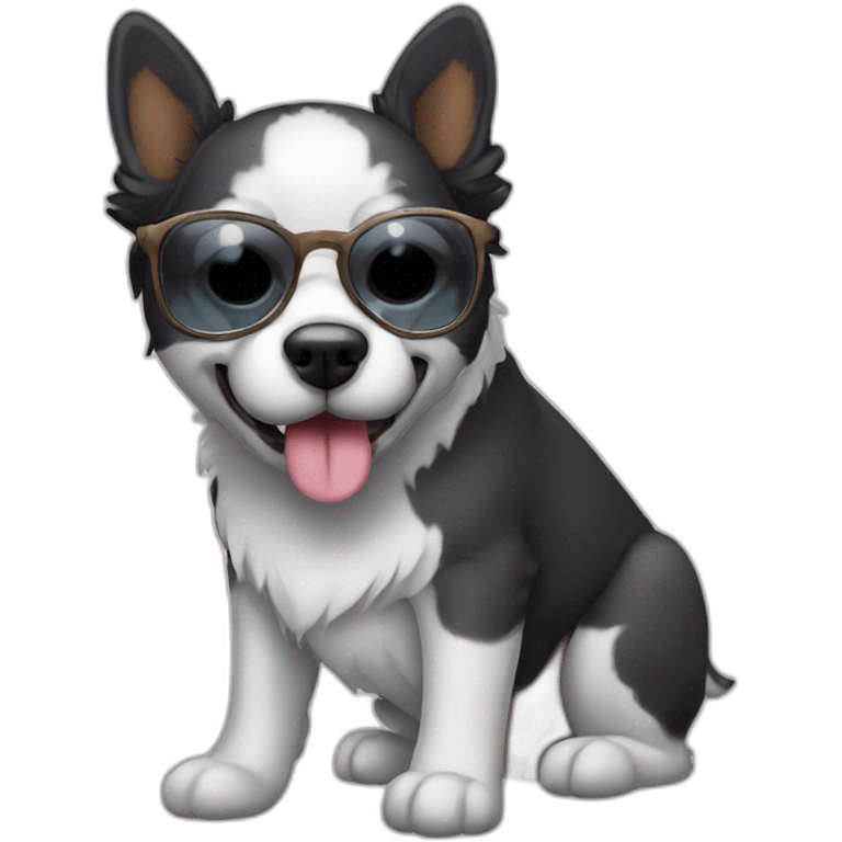 Perro con gafas emoji