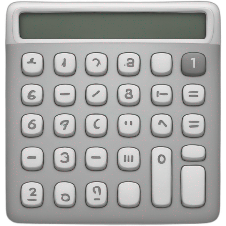 black and white calculator emoji