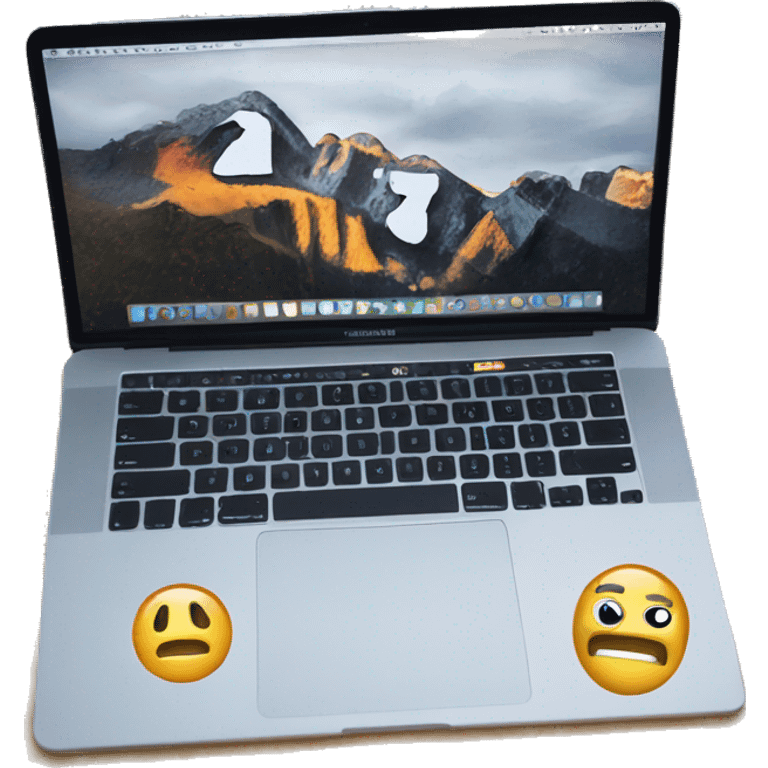 coding in front a macbook pro emoji