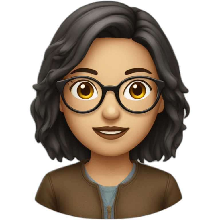 brunette-girl-with-round-glasses emoji