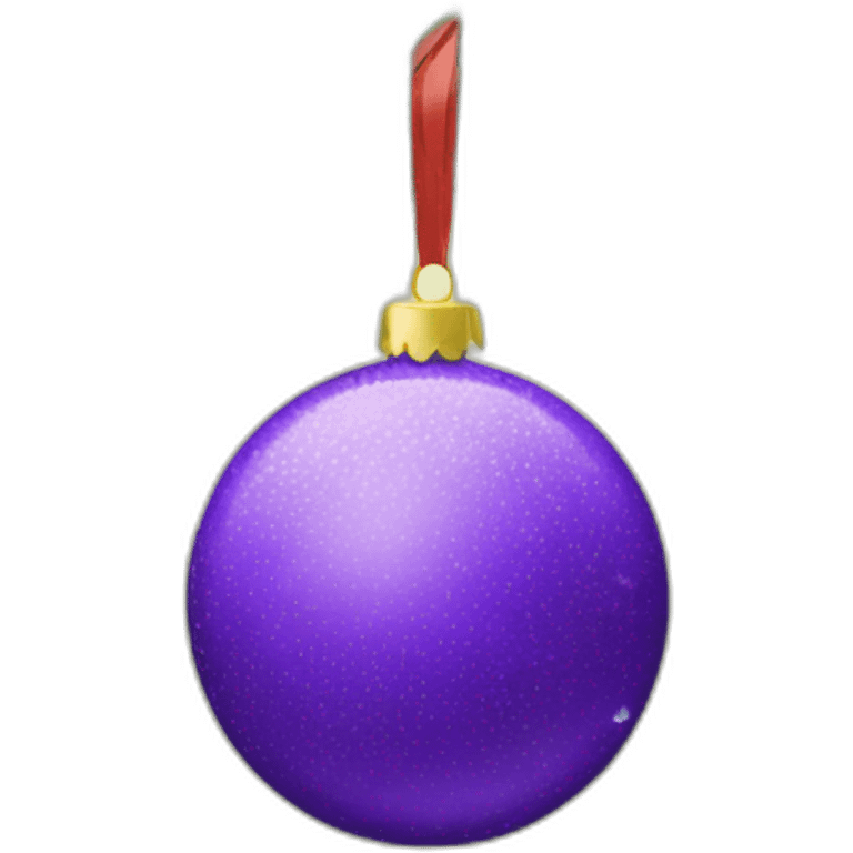 Purple ball toy on Xmas tree emoji