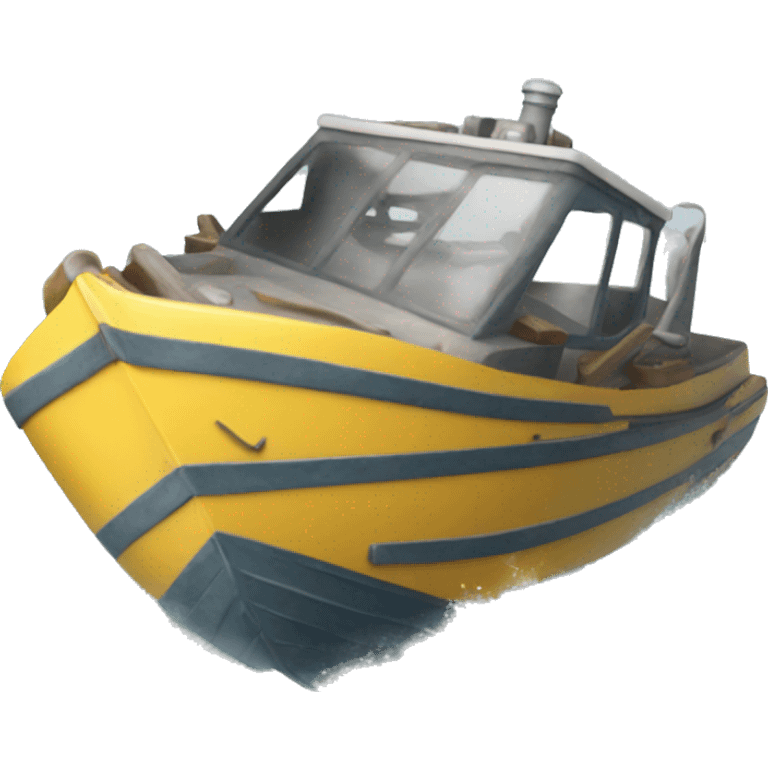 sinking speedboat emoji