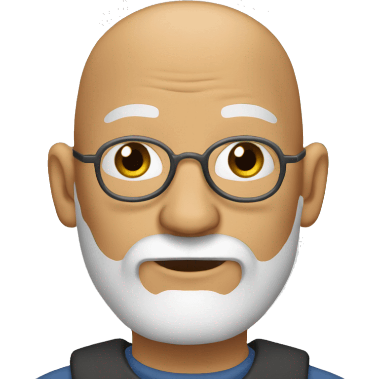 Old bald man with beard emoji