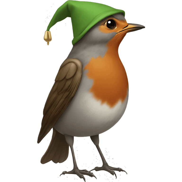 European robin with hood emoji