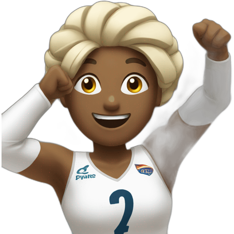 Passionate volleyball player emoji