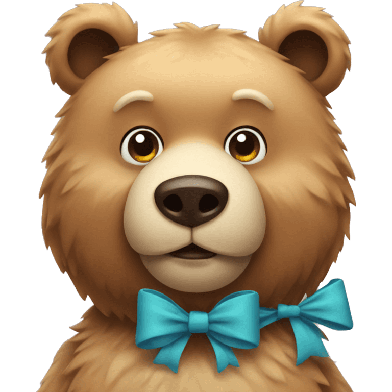 Bear with a bow emoji