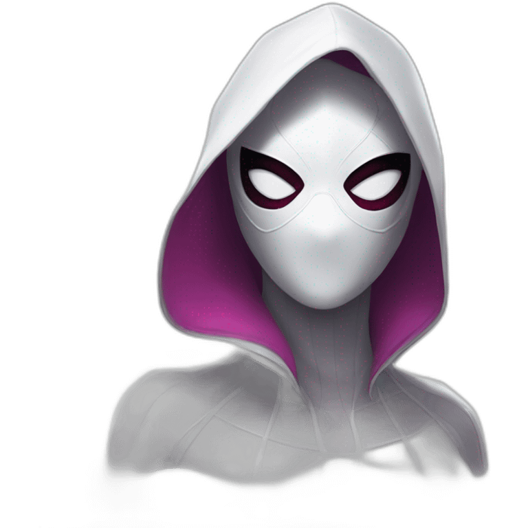 Spider Gwen wearing  a mask emoji