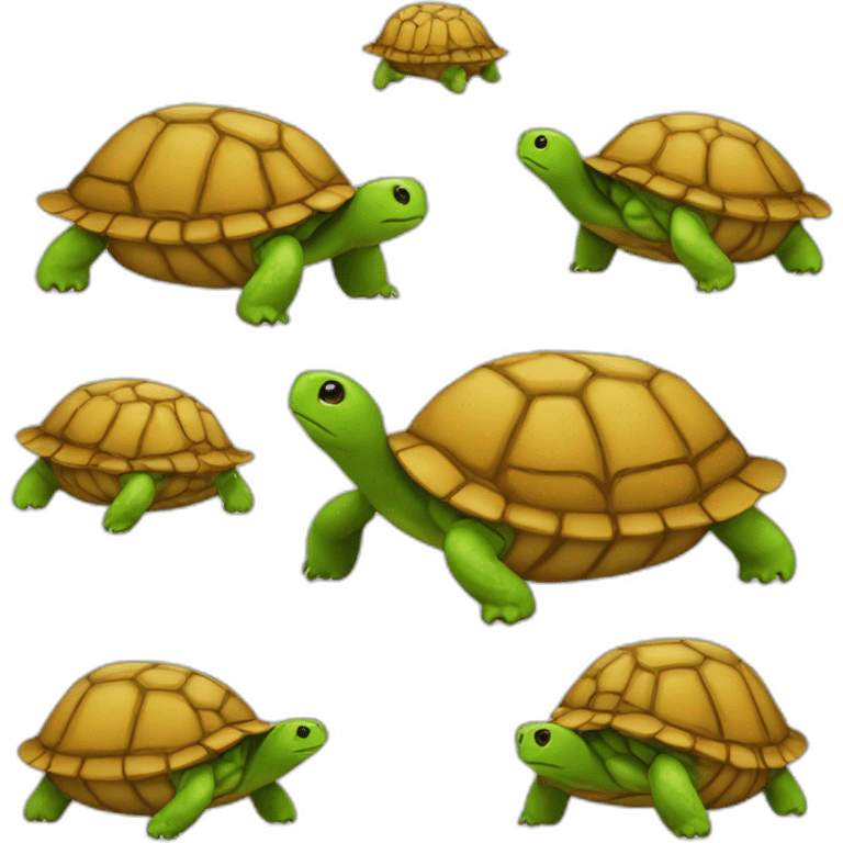 Tortue sur chat emoji