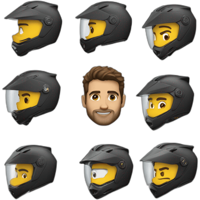 Emojis Bautista García Ramos en moto emoji